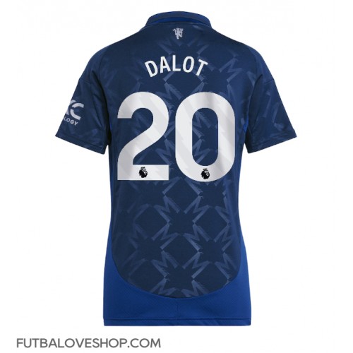 Dres Manchester United Diogo Dalot #20 Preč pre Ženy 2024-25 Krátky Rukáv